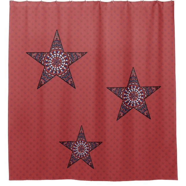 Cortina de ducha Estrella de la Independencia (Anverso)