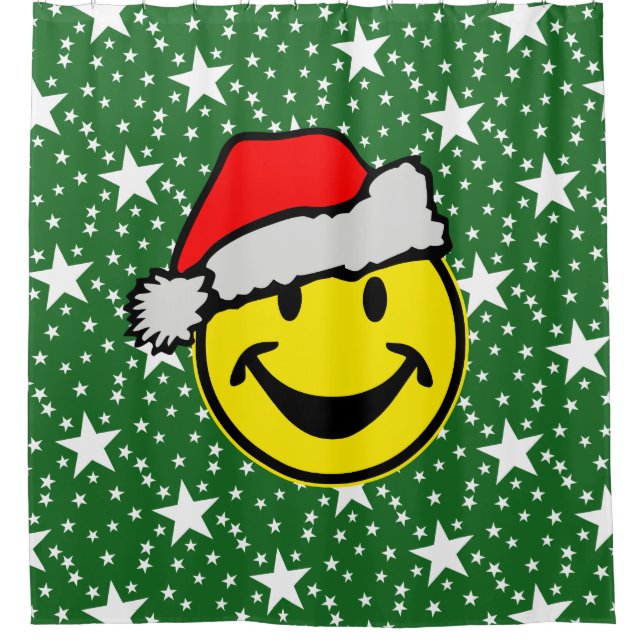 Cortina De Ducha Estrellas de Santa Claus + tus ideas (Anverso)