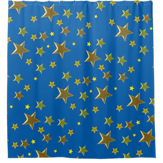 Cortina De Ducha estrellas doradas (Anverso)