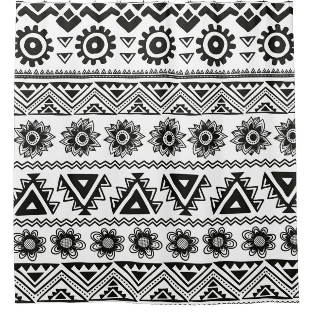 Cortina De Ducha Etnia tribal sin fisuras (Anverso)