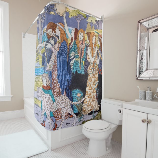 Cortina De Ducha Eugene Grasset - Panel Decorativo Armonía (In situ)