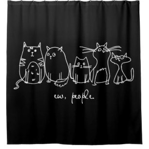 Cortina De Ducha Ew, People Funny Meowy Cat Aovers
