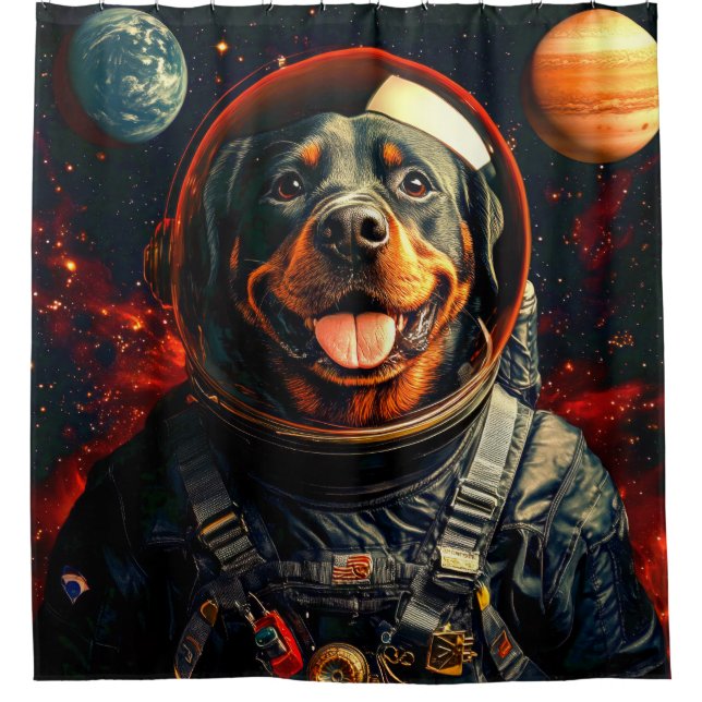 Cortina De Ducha Exploraciones de Rottweiler (Anverso)