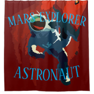 Cortina De Ducha Explorador de Marte astronauta vacaciones de viaje