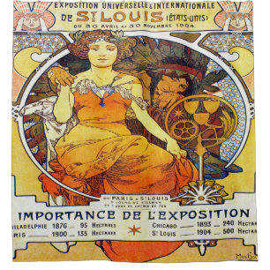 Cortina De Ducha Exposición 1903 de Alfons Mucha Universelle