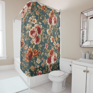 Cortina De Ducha Exquisitos Rosas románticos y hermosas flores