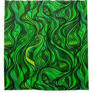 Cortina De Ducha Extracto verde del vitral