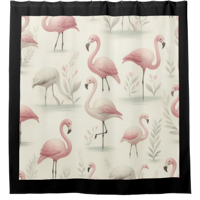 Cortina De Ducha Fancy Flamingo (Anverso)