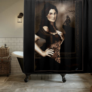 Cortina De Ducha Fantasía de amor oscuro gótico vampiro sangre homb
