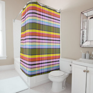 Cortina De Ducha Fantasía Plaid LD