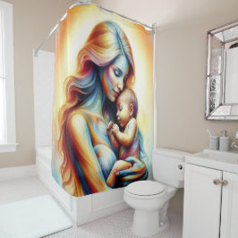 Cortina De Ducha Fantasma de lazos maternales de ensueño madre bebé