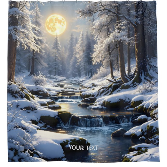 Cortina De Ducha Fantasy Cute Moon WinForest (Anverso)
