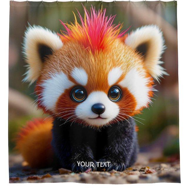 Cortina De Ducha Fantasy Cute Panda Red Hai (Anverso)