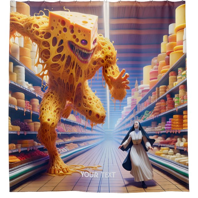 Cortina De Ducha Fantasy Cute Shop Cheese Nun (Anverso)