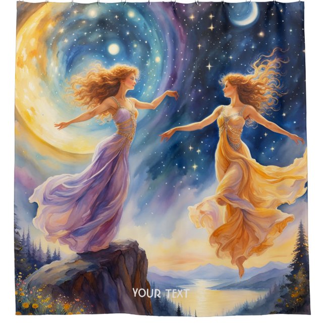 Cortina De Ducha Fantasy Cute Vivid Dance Space Stars (Anverso)