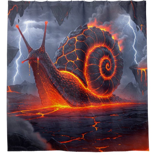 Cortina De Ducha Fantasy Lava Snail (Anverso)
