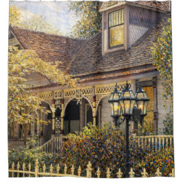Cortina De Ducha Fantasy Victorian Gingerbread House Shower Curtain
