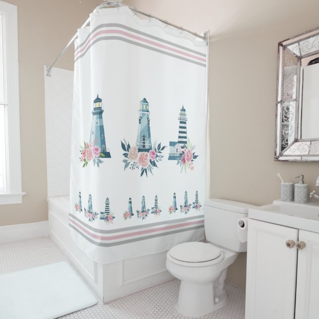 Cortina De Ducha Faros y Rosas (In situ)