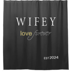 Cortina De Ducha Fecha de registro de amor eterno de Wifey personal