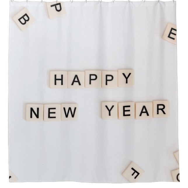 CORTINA DE DUCHA FELIZ AÑO NUEVO (Anverso)
