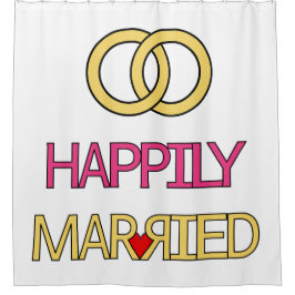 Cortina De Ducha Feliz Casado