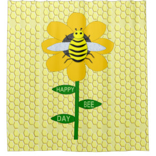 Cortina De Ducha Feliz cumpleaños abeja Bumblebee