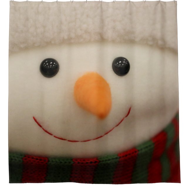 Cortina de ducha feliz de Snowman (Anverso)