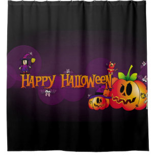 Cortina De Ducha Feliz Haloween Spooky Friends