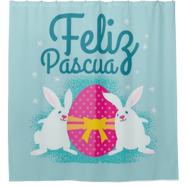 Cortina De Ducha Feliz Pascua (Anverso)