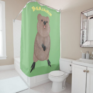 Cortina De Ducha Feliz y lindo diseño de personalizados de quokka
