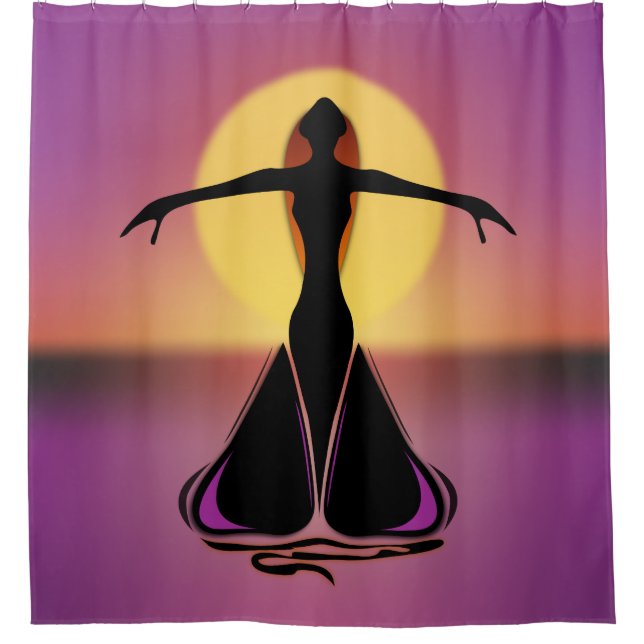 Cortina De Ducha Femenina en flor (Anverso)