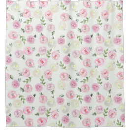 Cortina de ducha Femenina Rosa Floral