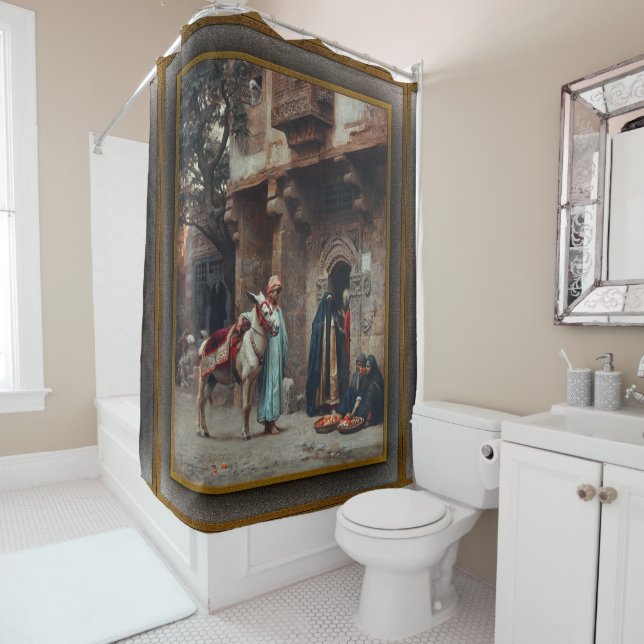 Cortina De Ducha Femmes Arabes Devant Une Porte (In situ)