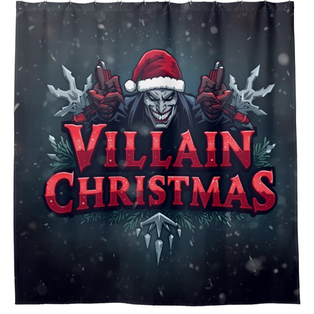 Cortina De Ducha Festive Villain Shower Curtain for Christmas (Anverso)