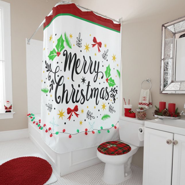 Cortina De Ducha Festividad Feliz Navidad (Subido por el creador)