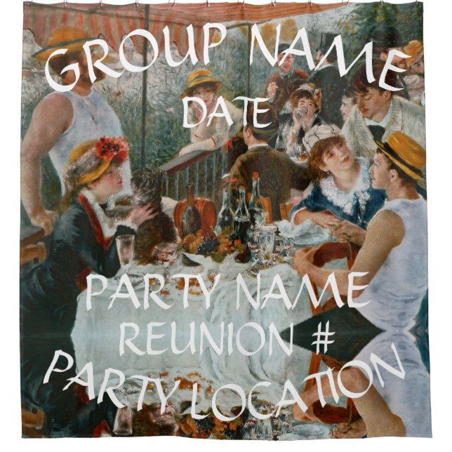 Cortina De Ducha Fiesta Aniversario Vacaciones 2024 Cóctel Singles (Anverso)