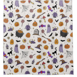 Cortina De Ducha Fiesta de Halloween