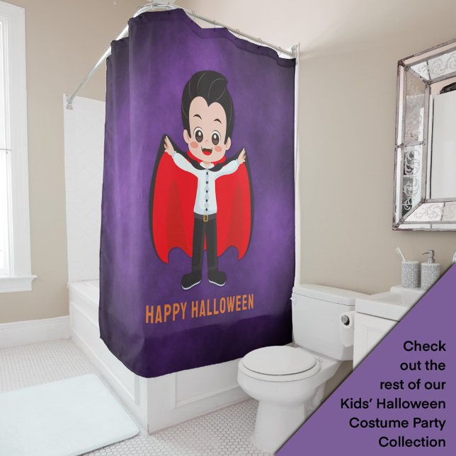 Cortina De Ducha Fiesta de Halloween para los niños vampiros (Subido por el creador)