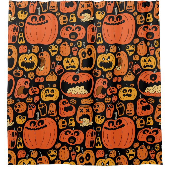 Cortina De Ducha Fiesta Jack O Lantern (Anverso)
