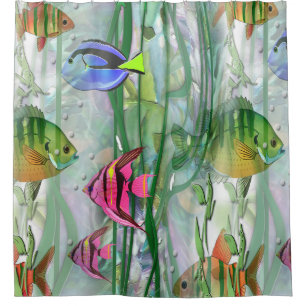 Cortina De Ducha Fishies tropical