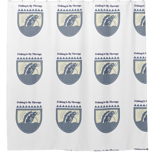 Cortina De Ducha Fishing is My Therapy (Anverso)