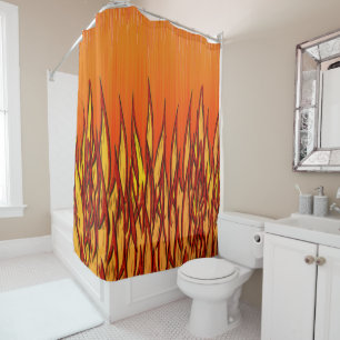 Cortina De Ducha Flames de fuego