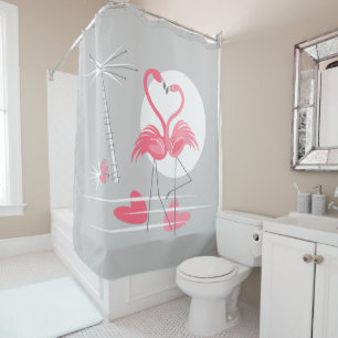 Cortina de ducha Flamingo Love