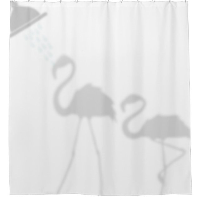 Cortina De Ducha Flamingos Sombra Silueta Silueta Sombra Buda Ducha (Anverso)