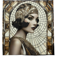 Cortina de ducha Flapper Roaring 20s