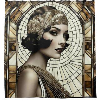Cortina de ducha Flapper Roaring 20s