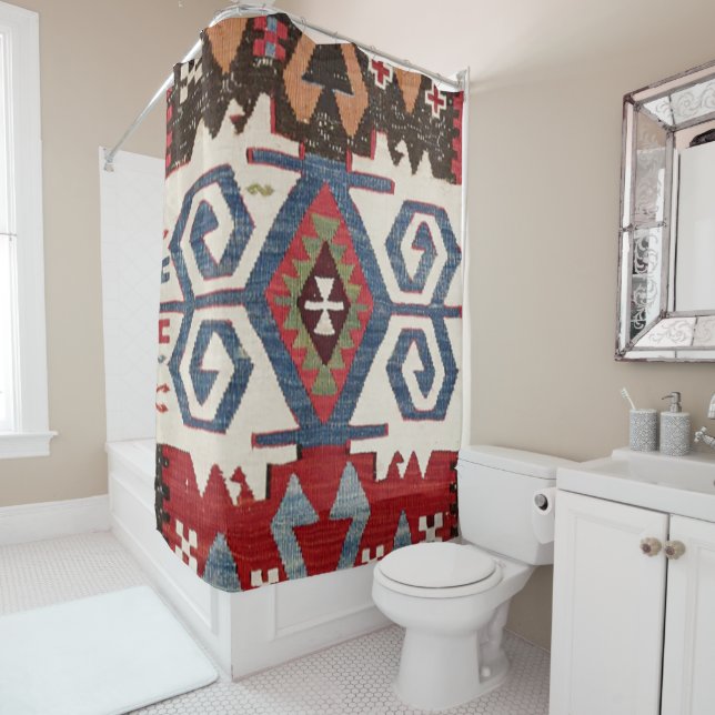 Cortina De Ducha Flecha de diamante azul Konya Cowboy Saddle (In situ)