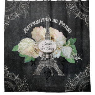 Cortina De Ducha Fleur Jardin Paris Eiffel Tower