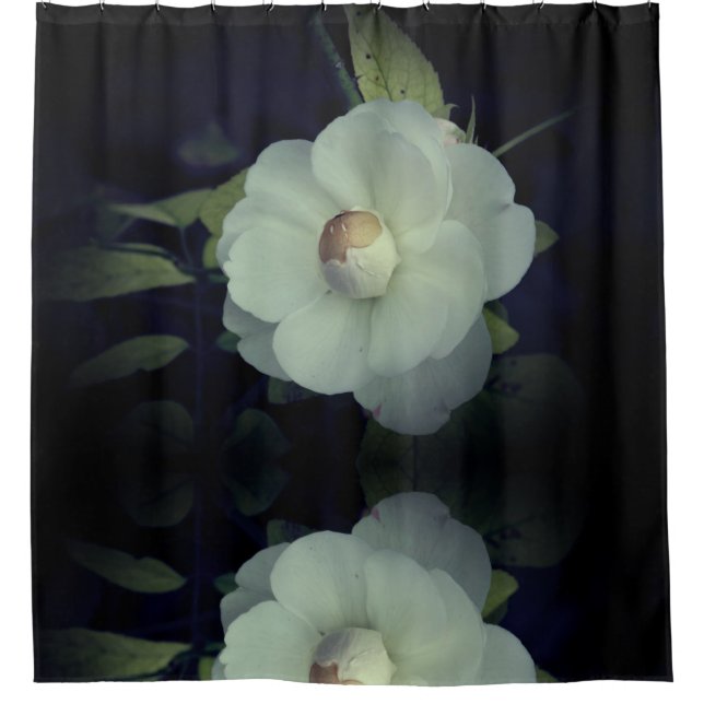 Cortina De Ducha Flor blanca (Anverso)
