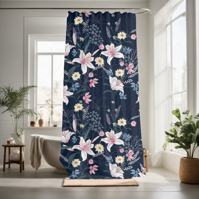 Cortina De Ducha flor decorativa floral llamativa (Subido por el creador)